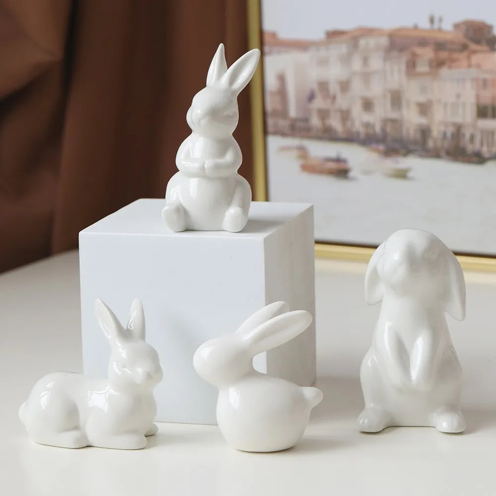 Ceramic Bunny Desktop Ornaments