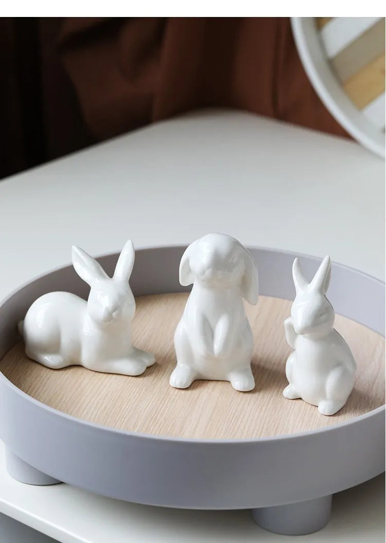 Ceramic Bunny Desktop Ornaments