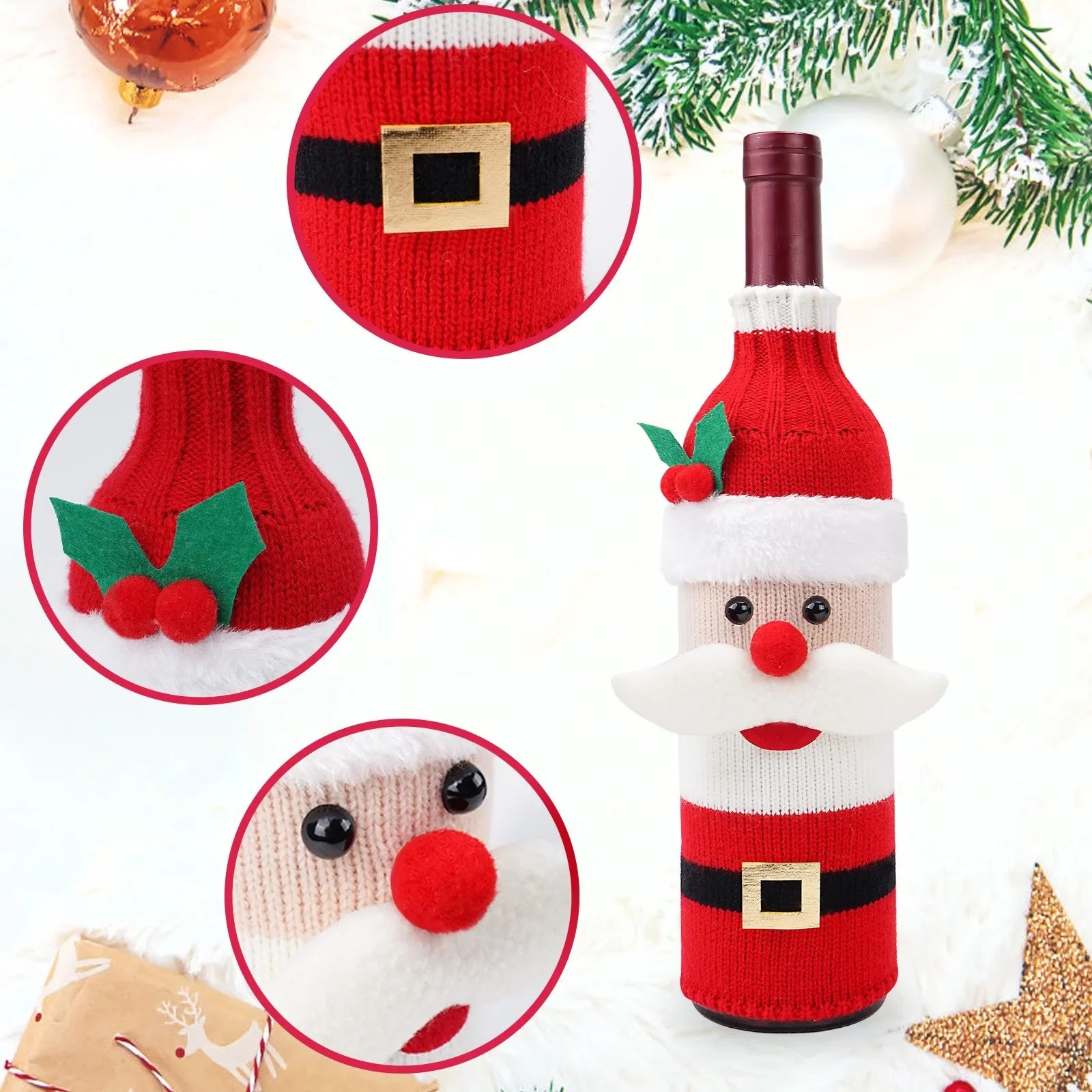 Christmas Character Wine Bottle Covers