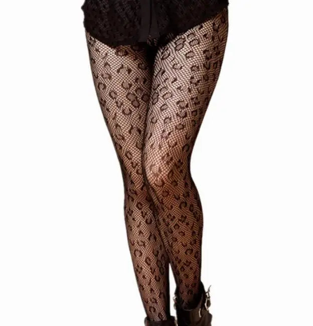 Leopard Print Sheer Tights