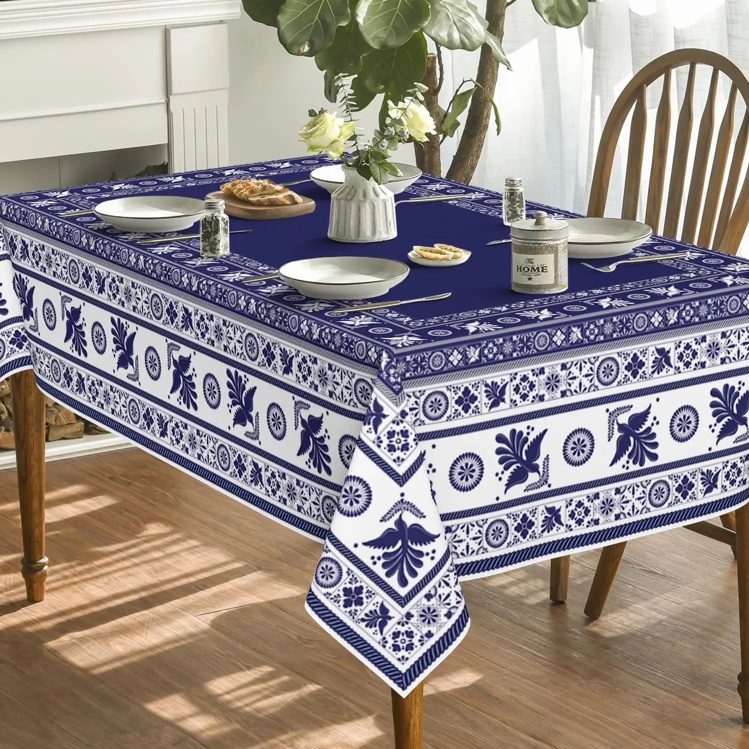 Mediterranean Folk Art Tablecloth