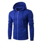 Men's Casual Zip Hoodie Blue