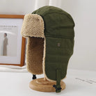 Men's Earflap Fleece Bomber Hat Green