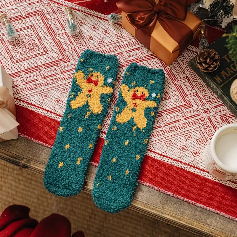 Plush Christmas Sleep Socks