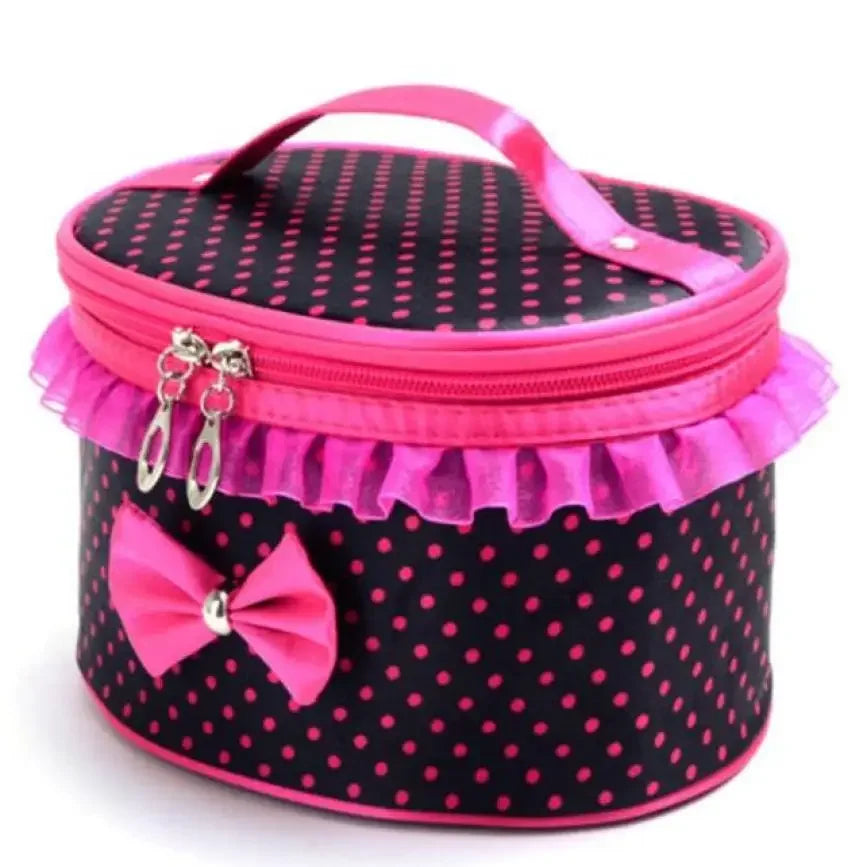 Polka Dot Cosmetic Travel Bag