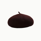 Coffee French Beret Artist Wool Beanie