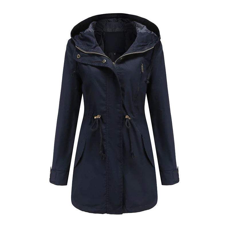 Stylish Navy Trench Coat for Women