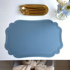 Scalloped Frame Table Placemat Blue