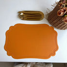 Scalloped Frame Table Placemat Orange