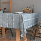 Scandinavian Stripe Tablecloth Blue