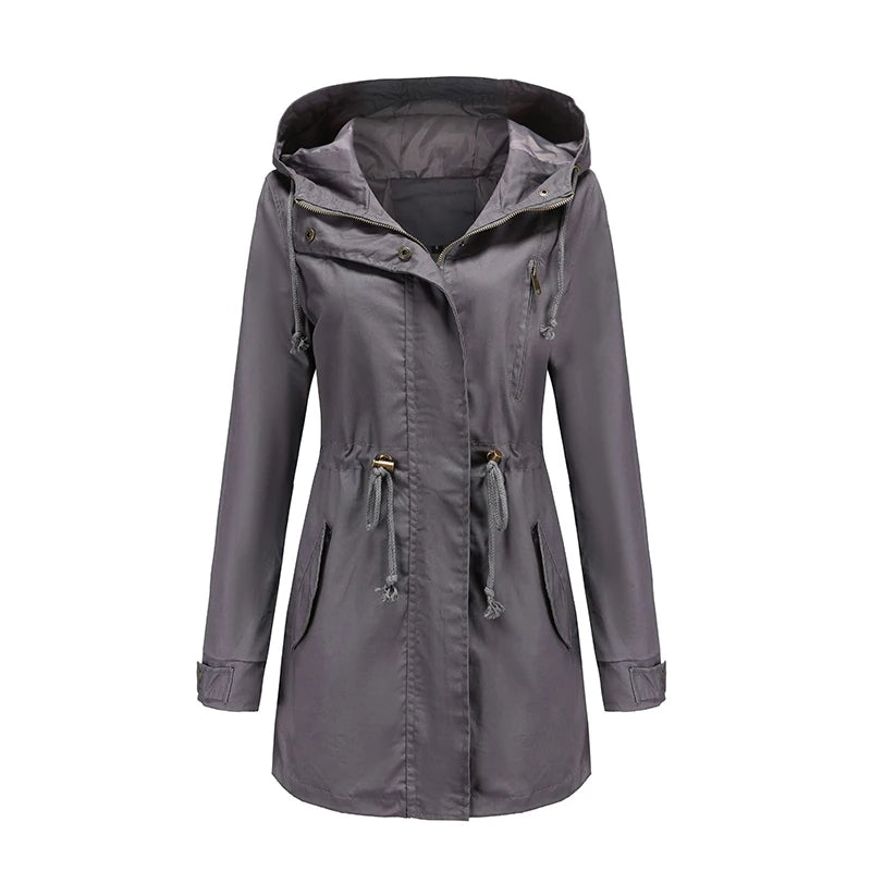 Stylish Grey Trench Coat for Women