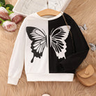 Black and White Adorable Butterfly Girls Jumper