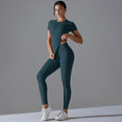 Seamless Workout Two-Piece Set Green