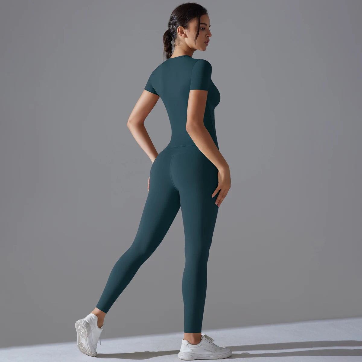 Seamless Workout Two-Piece Set Green