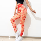 Stylish High-Waist Workout Leggings Orange