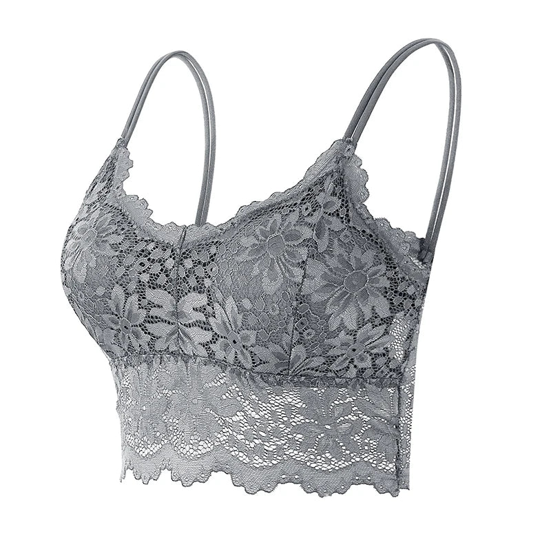 Women's Lace Bralette Grey